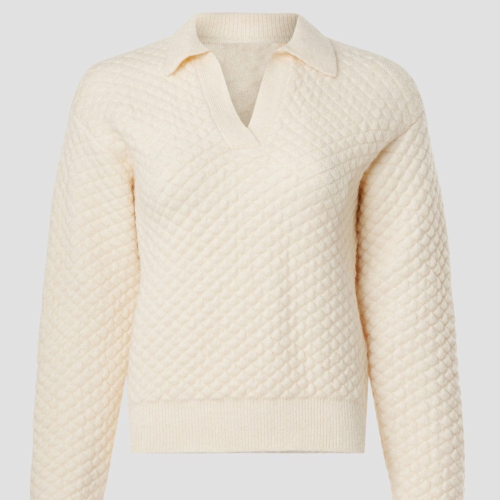 English Factory Textured V Neck Sweater, M